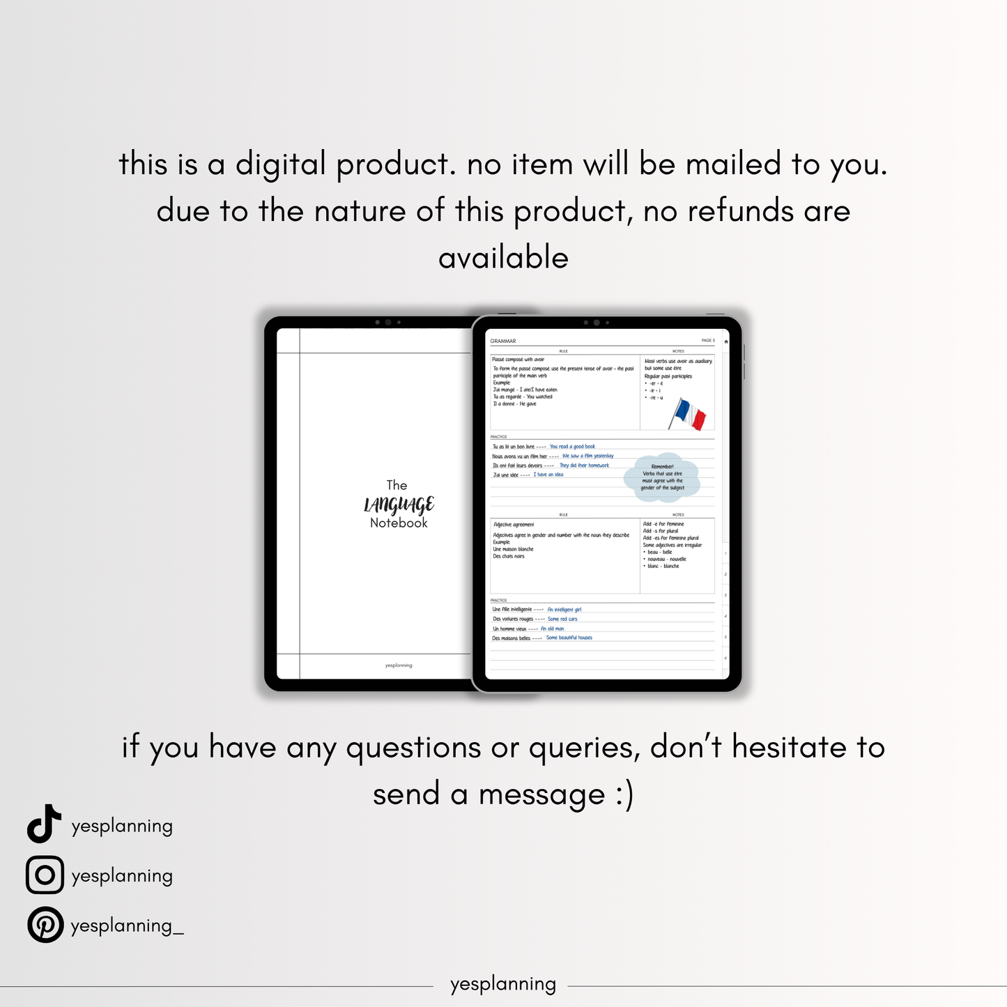 The Digital Language Notebook: GoodNotes Compatible (PDF Downloadable Planner)