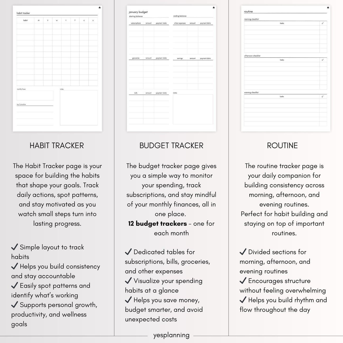 All-in-One Digital Planner: GoodNotes Compatible, Undated (PDF Download)