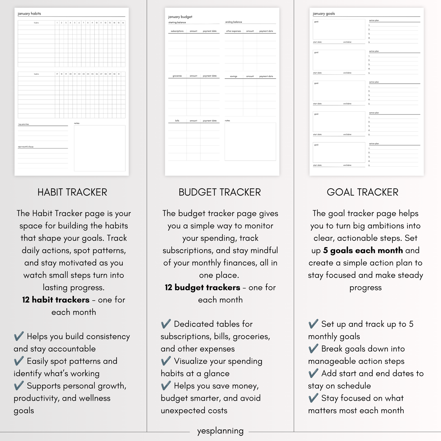All-in-One Blueberry Digital Planner: Hyperlinked, GoodNotes Compatible (PDF Download)
