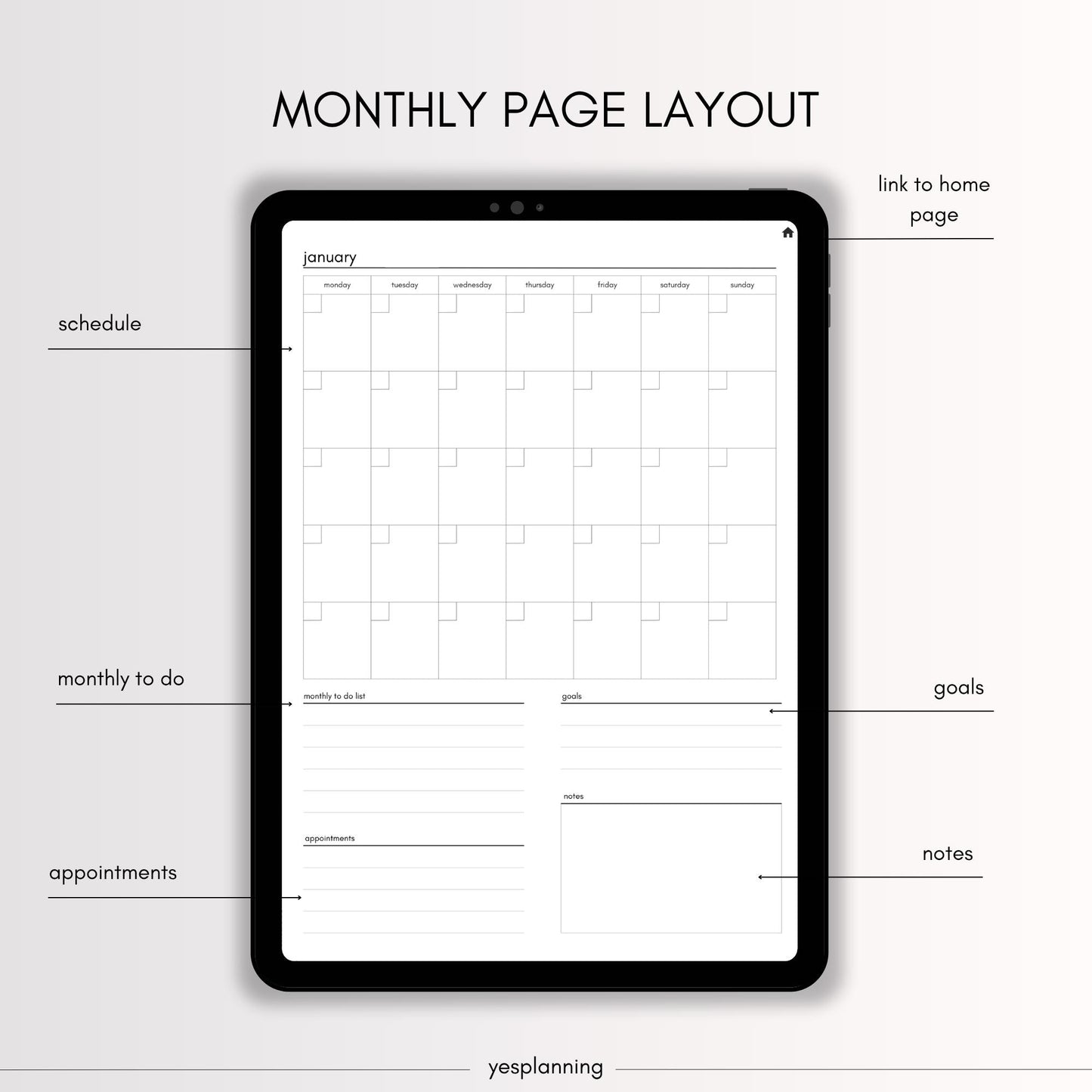 All-in-One Digital Planner: GoodNotes Compatible, Undated (PDF Download)