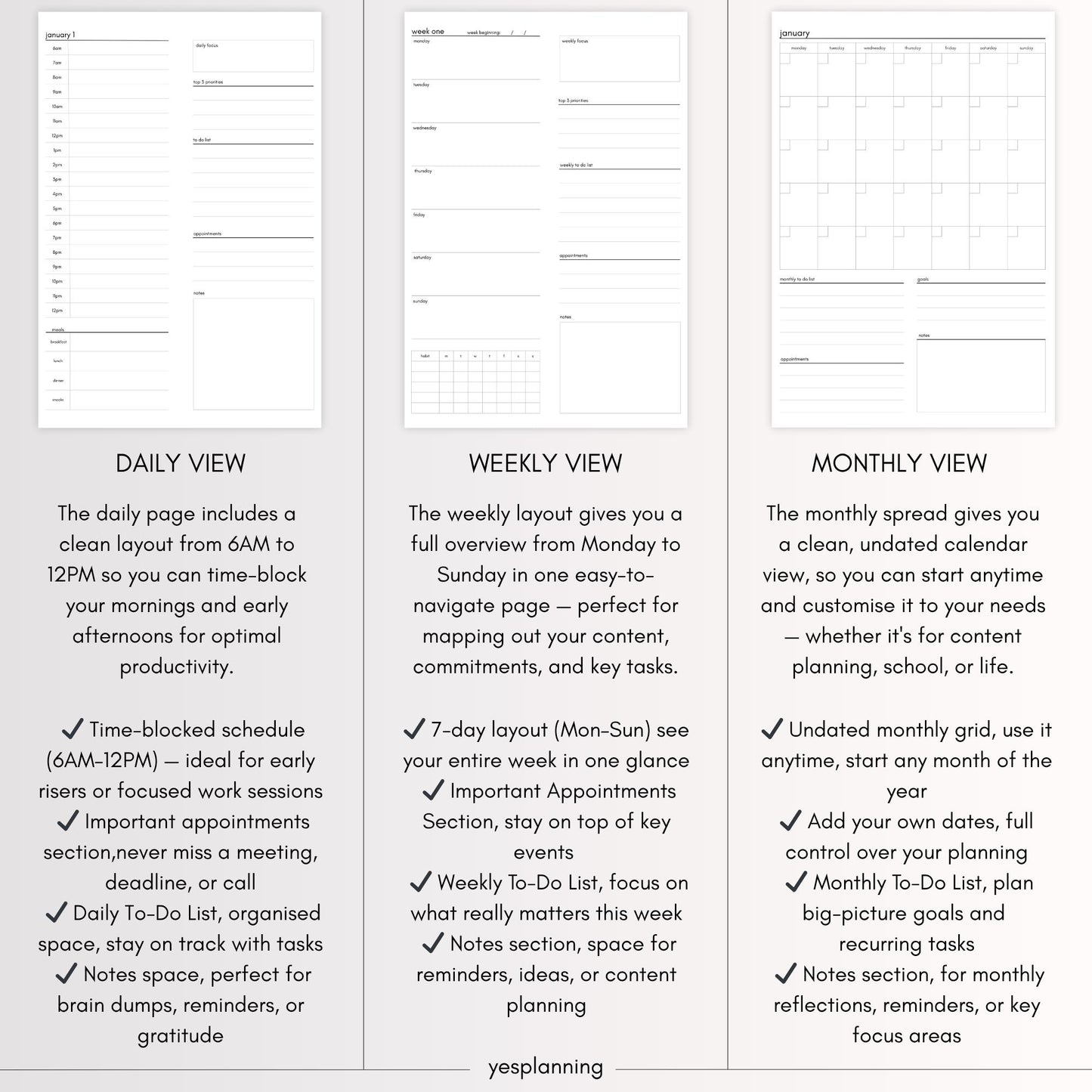 All-in-One Digital Planner: Habit & Budget Trackers, GoodNotes Compatible (PDF File)