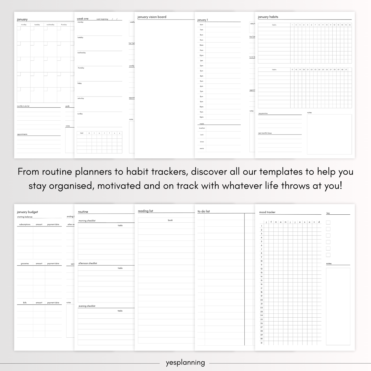 Pink Themed Digital Planner: GoodNotes Compatible, iPad Planner