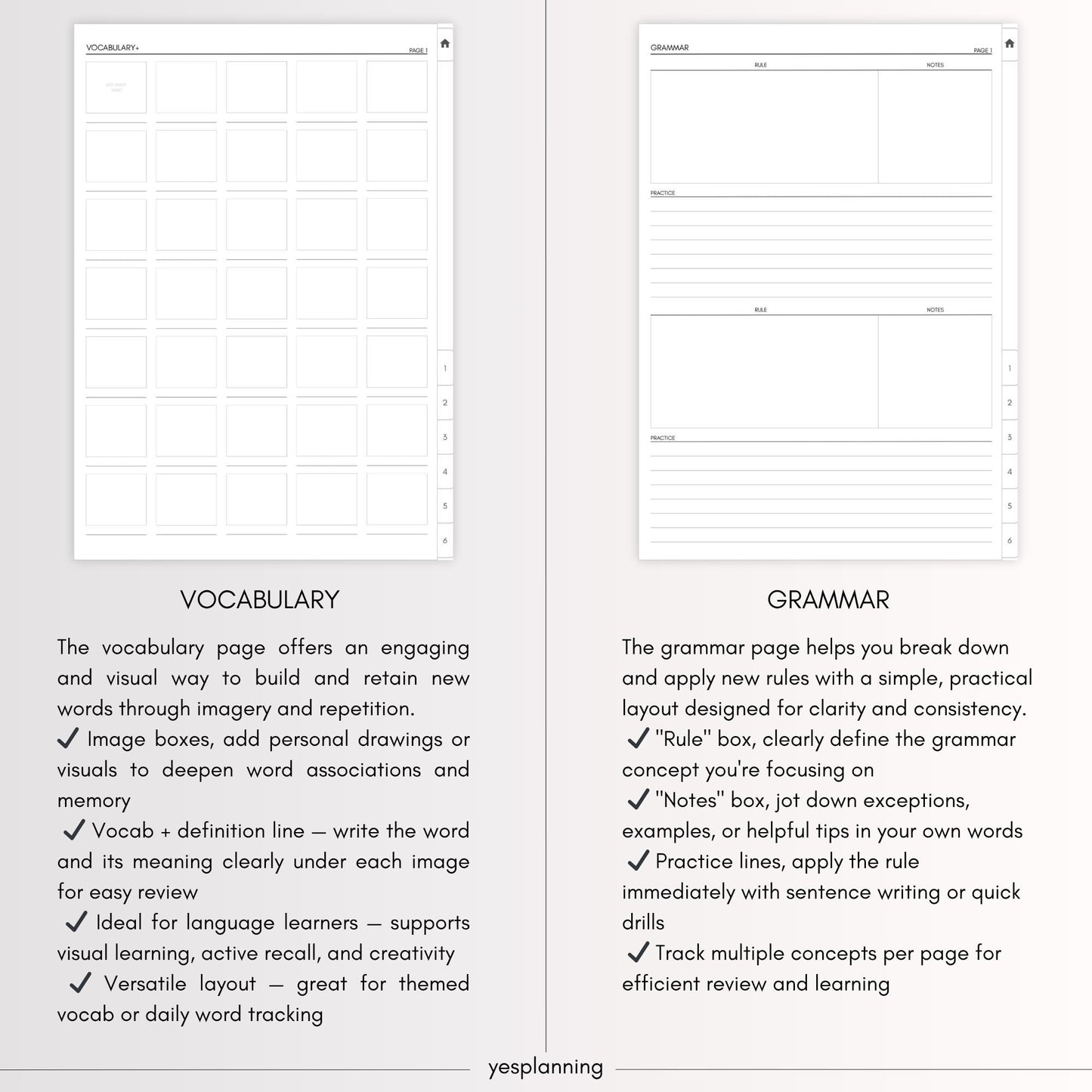 Digital Language Learning Journal: GoodNotes Compatible (PDF Downloadable Planner)