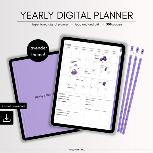 All-in-One Digital Planner: Habit & Budget Trackers, GoodNotes Compatible (PDF File)