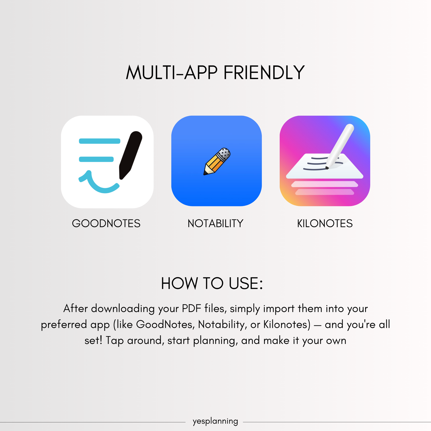 The Digital Language Notebook: GoodNotes compatible (PDF Downloadable Planner) DARK MODE