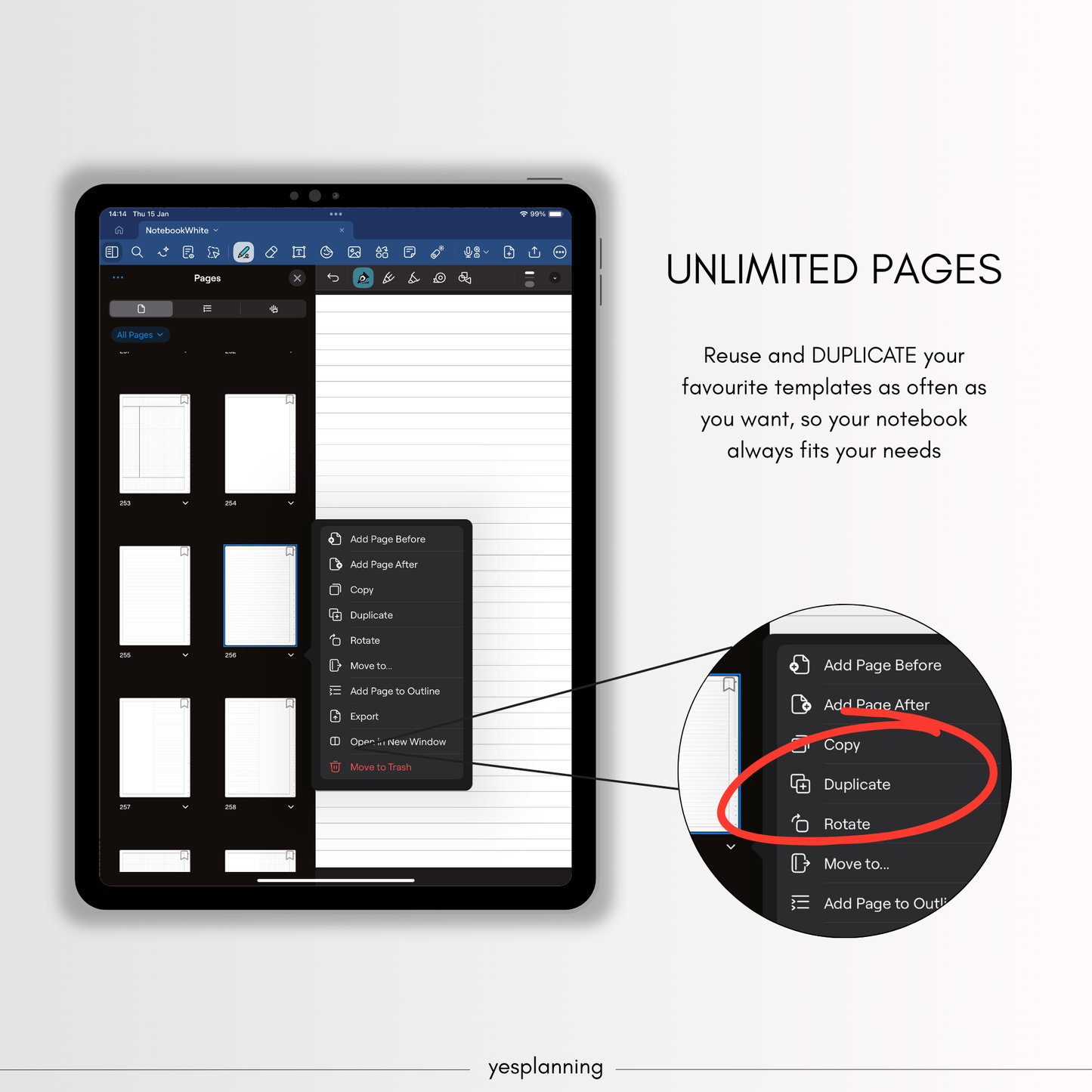 Hyperlinked Digital Student Notebook: GoodNotes, Notability Compatible (PDF File)