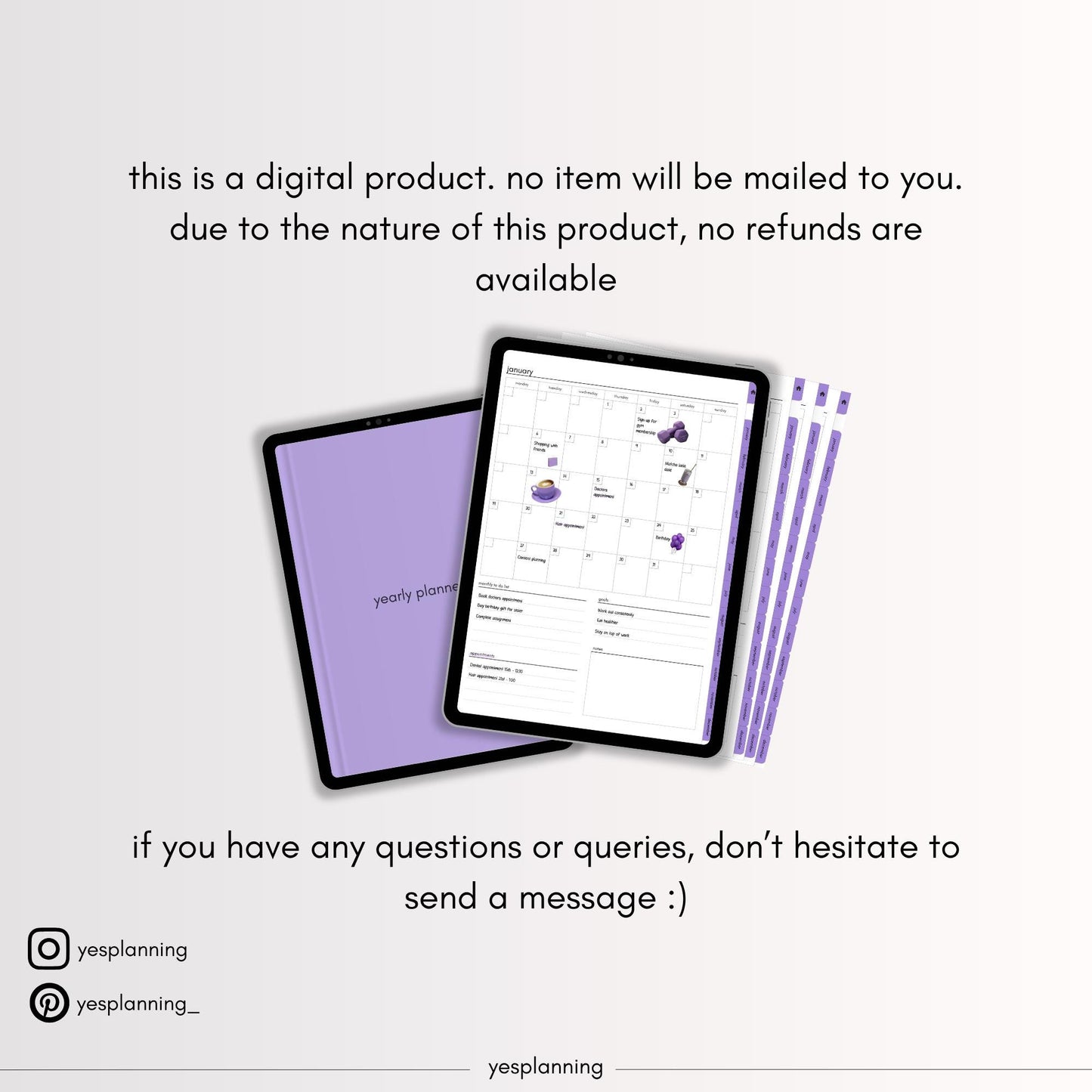 All-in-One Digital Planner: Habit & Budget Trackers, GoodNotes Compatible (PDF File)