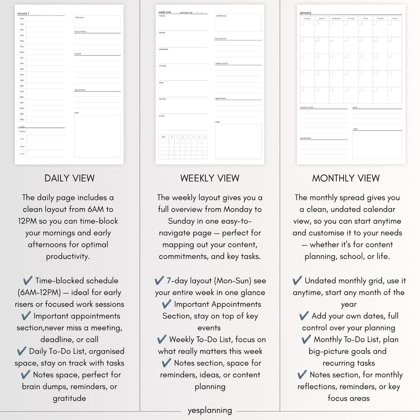 All-in-One Blueberry Digital Planner: Hyperlinked, GoodNotes Compatible (PDF Download)