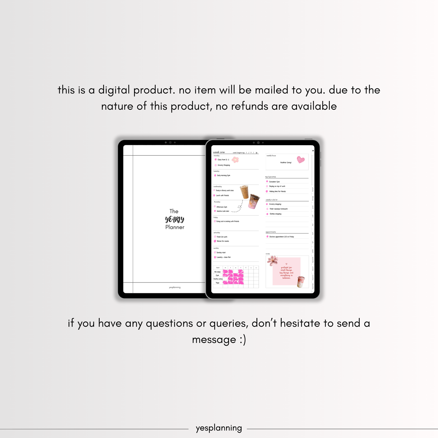 All-in-One Digital Planner: GoodNotes Compatible, Undated (PDF Download)