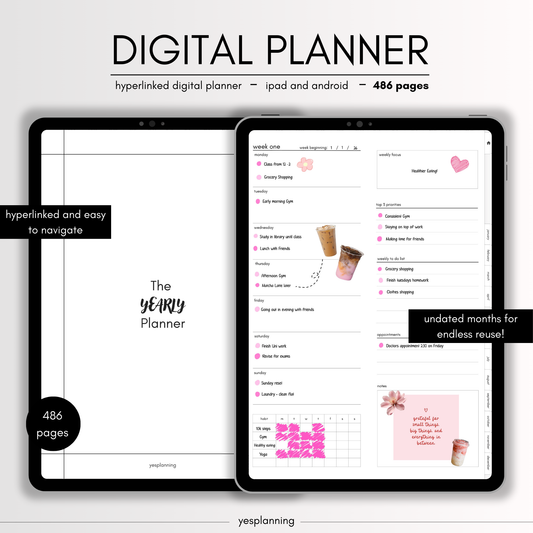 All-in-One Digital Planner: GoodNotes Compatible, Undated (PDF Download)
