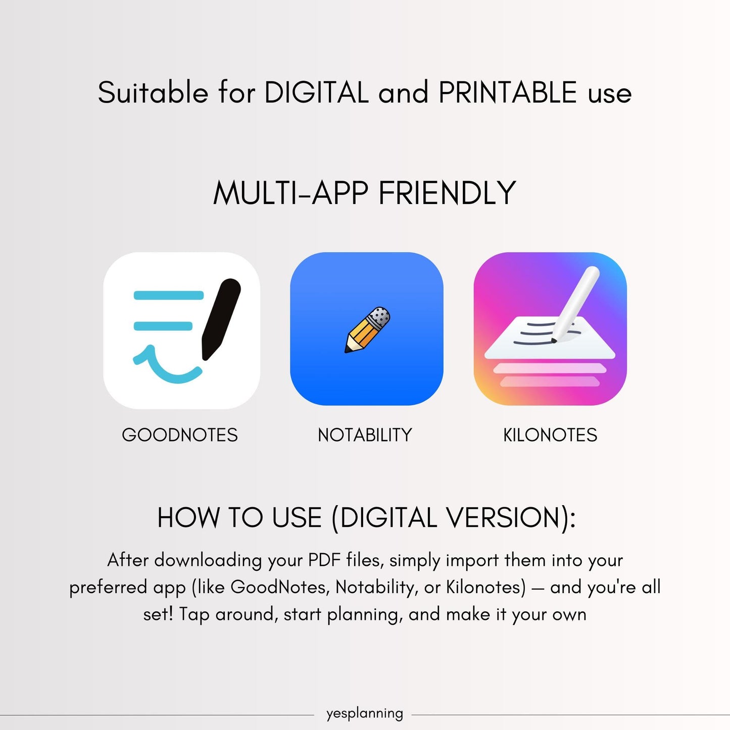 Printable All-in-One Planner Templates: Daily, Monthly, Habit Tracker (PDF)